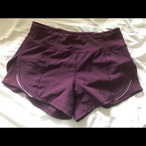 Zyia plum mesh energy shorts